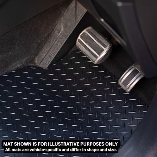 PCM- Car Floor Mats fits for Ford Fiesta from 2018 ON - Tailored Car Mats - Car Floor Mat, with Anti Slip Backing - 4 pcs Floor Mat Set with 2 Clips