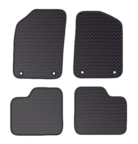 PCM - Tailored Fit Car Floor Mats for Fiat 500 2012 To Present (Not Fit hybrid & Electric) - Anti Slip, Fitted With Clips & Granulated Backing - 4 Pc Floor Mat
