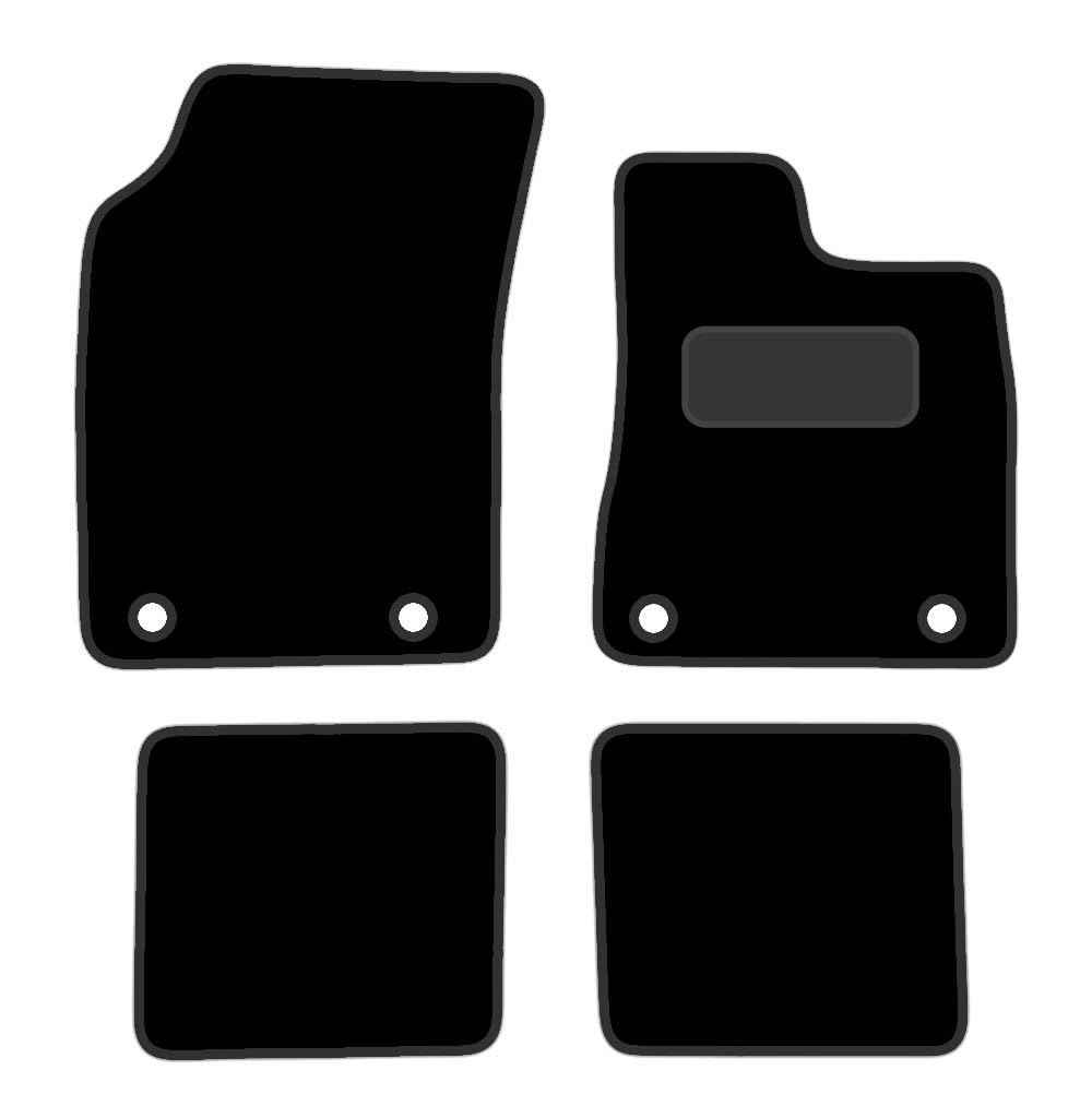 PRIME CAR MAT - Fits CHRYSLER Ypsilon 2011-2018  - Carpet - Tailored Car Mats - Floor Mat, Fitted With Clips & Granulated Backing - EDGED WITH BLACK NYLON BINDING - 4 pcs Floor Mat Set