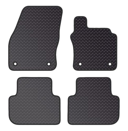 PRIME CAR MATS - Fits VOLKSWAGEN Tiguan 2016-2020 - Tailored Fit Heavy-Duty - Fitted With Clips & Granulated Backing - 4 Pc Floor Mat