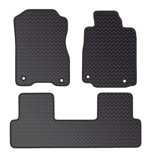 PCM - Car Floor Mats Compatible with Honda CRV Model from (2015-2018) - Tailored Car Mats with Anti Slip Backing - 3 pcs Floor Mat Set with 4 Clips