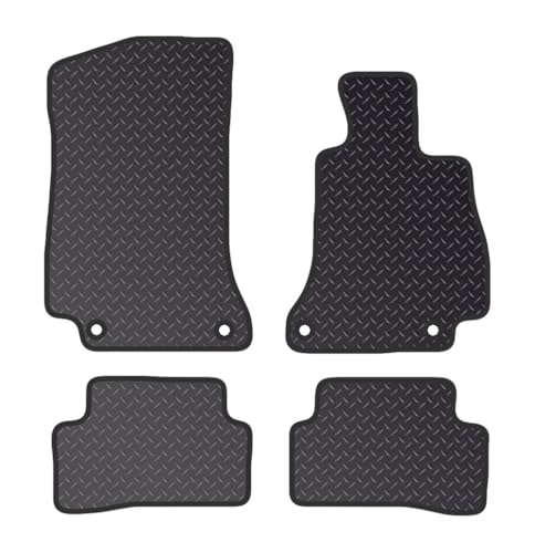 PCM - Car Floor Mats for Mercedes C Class C350E PHEV Saloon (2016 - Present) 4 CLIPS - Tailored Car Mats - Car Floor Mat, with Anti Slip Backing - 4 pcs Floor Mat Set