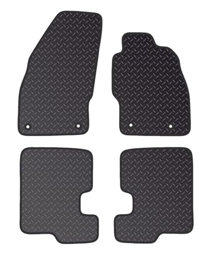 Tailored Mats - Fits VAUXHALL Corsa D 2006-2014 - Anti Slip Mat - Non Slip Car Floor Mat, Fitted With Clips & Granulated Backing - 4 Pc Floor Mat Only