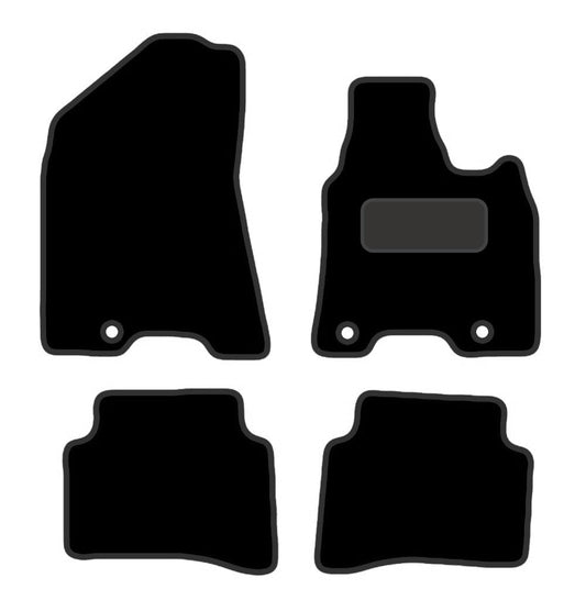 PRIME CAR MATS - Fits KIA Sportage 2016-2018 Hook Fixing System - Black Luxury Deluxe Carpet -Fitted With Clips & Granulated Backing - 4 Pc Floor Mat  , Tailored Mats  with 3 Pc Clips