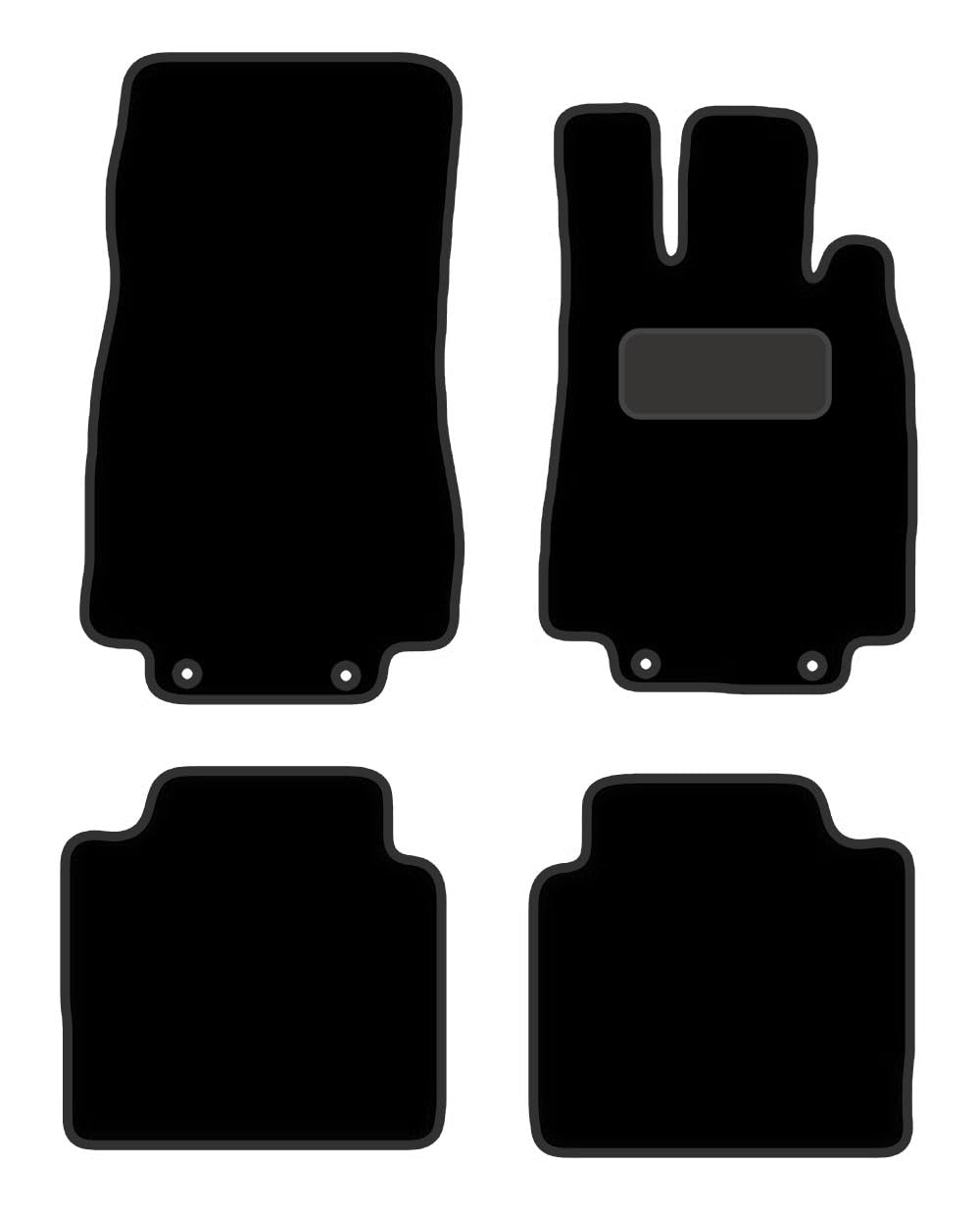 PCM- Car Floor Mats fits for MERCEDES S Class LWB form (1999-2006)- Black Premium Carpet - Tailored Car Mats - Car Floor Mat, with Anti Slip Backing -  4 pcs Floor Mat Set with 4 Clips