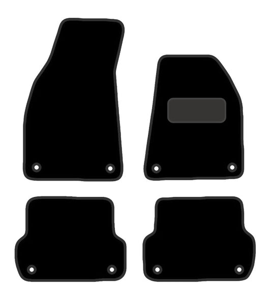 PRIME CAR MAT - Fits Audi A4 Quattro Estate 2006-2008 - Luxury Carpet - Tailored Car Mats - Floor Mat, Fitted With Clips & Granulated Backing - EDGED WITH BLACK NYLON BINDING - 4 pcs Floor Mat Set