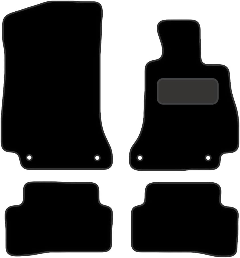 PRIME CAR MAT - Car Floor Mats for Mercedes C Class C350E PHEV Saloon 2016 on - Black Heavy Duty Rubber 5mm - Tailored Car Mats - Car Floor Mat, with Anti Slip Backing - 4 pcs Floor Mat Set