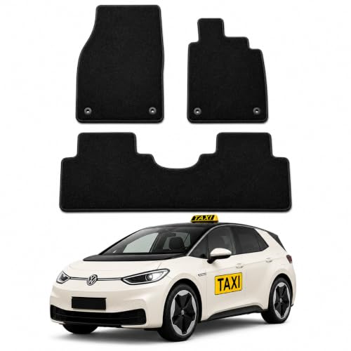 PCM - Tailored Fit Car Floor Mats for Volkswagen ID.3 Taxi Floor Mats 3 Piece Set 2021+ , Custom Fit, Waterproof, Anti-Slip Car Mats