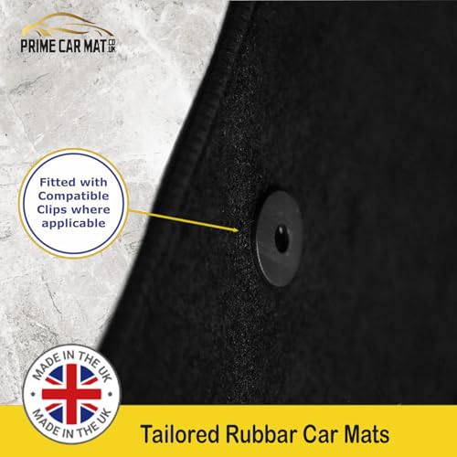 Tailored Mats - Fits VOLKSWAGEN Vw Golf MK7 2012-2020 - Anti Slip Mat - Non Slip Car Floor Mat, Fitted With Clips & Granulated Backing - 4 Pc Floor Mat