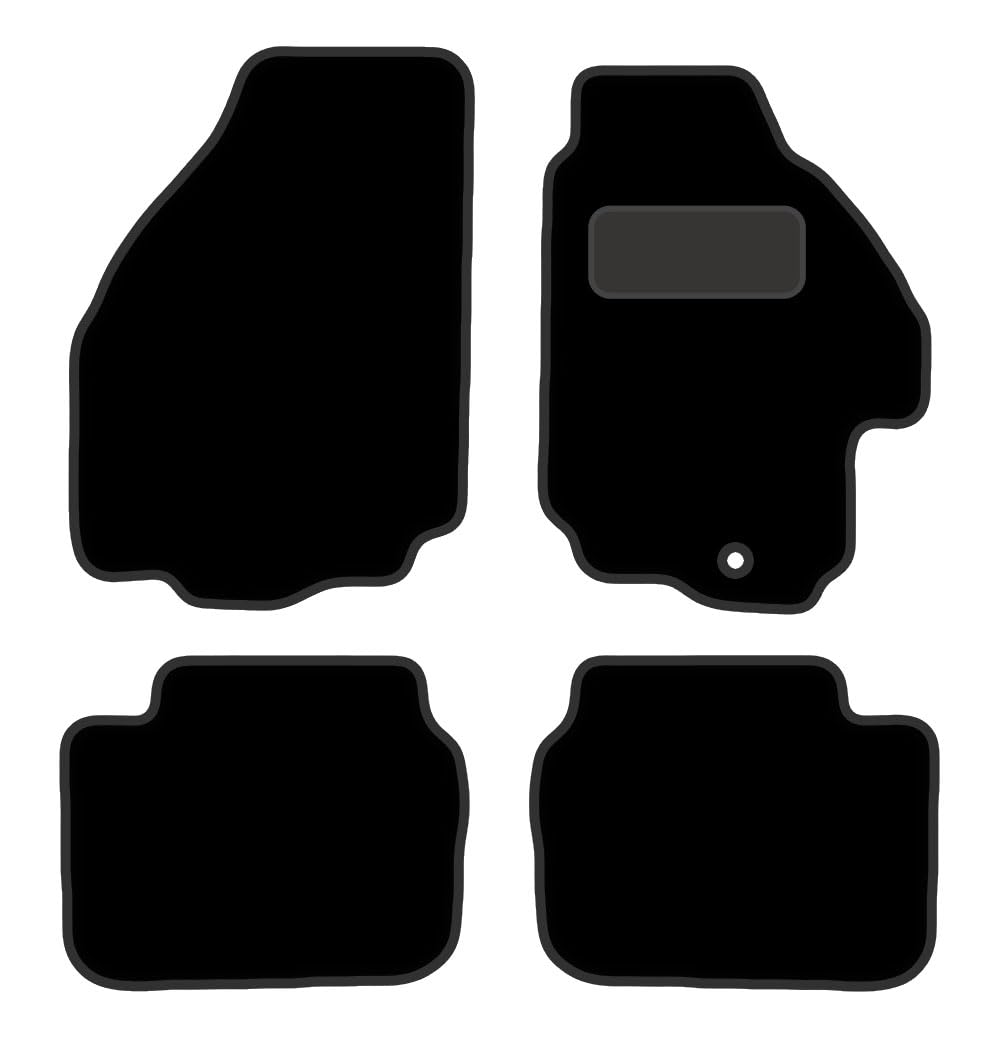 PCM - Car Floor Mats for Suzuki Liana(2001-2007)1 CLIPS  - Black Carpet - Tailored Car Mats - Car Floor Mat, with Anti Slip Backing - 4 pcs Floor Mat Set