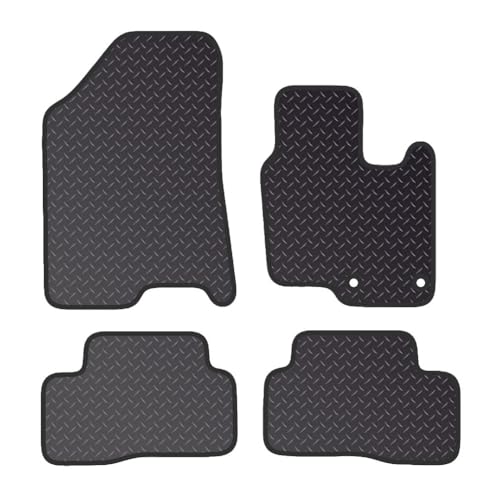 PCM - Floor Car Mats for Kia Sportage (2022+) [Hybrid] - Tailored Mats -Resistant Anti Slip Backing All Weather Full Coverage With Clips, Granulated Backing - 4 Pc Floor Mat