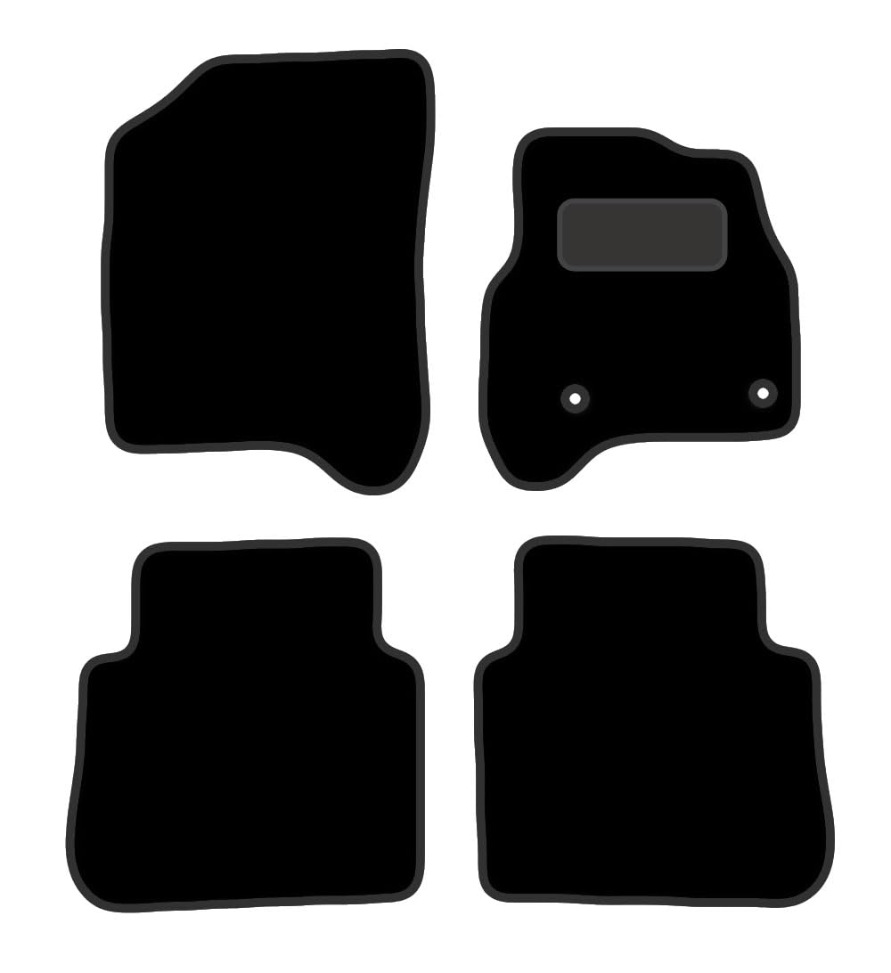 PRIME CAR MAT - Fits CITROEN C3 2009-2017 PICASSO - Luxury Carpet - Tailored Car Mats - Fitted With Clips & Granulated Backing - EDGED WITH BLACK NYLON BINDING - 4 pcs Floor Mat Set