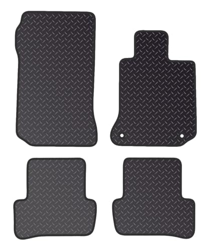 PCM - Car Floor Mats for Mercedes C CLASS W204-S204 MANUAL (2007-2014) 2 CLIPS - Tailored Car Mats - Car Floor Mat, with Anti Slip Backing - 4 pcs Floor Mat Set