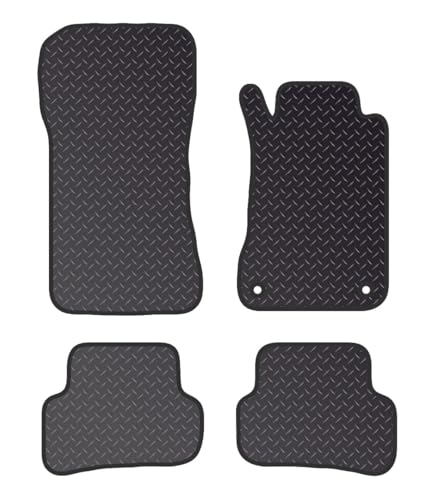 PRIME CAR MAT - Car Floor Mats for Mercedes C Class Saloon (2000-2007) 2 CLIPS - Tailored Car Mats - Car Floor Mat, with Anti Slip Backing - 4 pcs Floor Mat Set