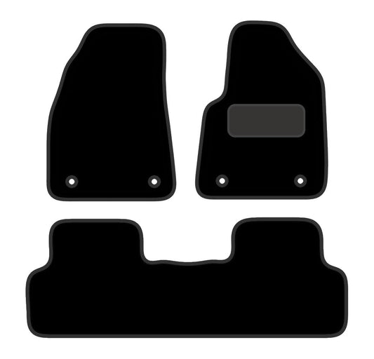 PCM- Car Floor Mats fits for MG 5 ELECTRIC TAXI from 2022 on- Black Carpet - Tailored Car Mats - Car Floor Mat, with Anti Slip Backing - 3 pcs Floor Mat Set with 4 Clips