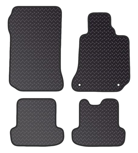 PCM - Car Floor Mats for Mercedes C CLASS COUPE MANUAL (2011-2015) 2 CLIPS - Tailored Car Mats - Car Floor Mat, with Anti Slip Backing - 4 pcs Floor Mat Set