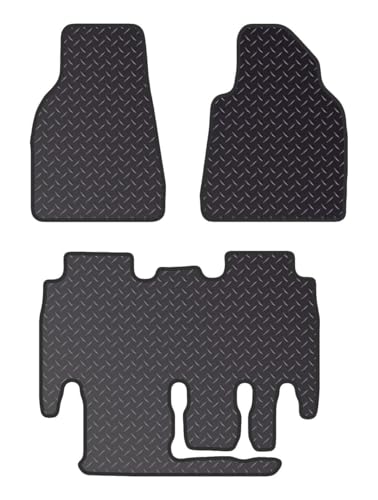 PRIME CAR MAT - Floor Mat for Tesla Model X 5 Seater CUSTOM fits for (2016 On) - Car Floor Mat, with Anti Slip Backing - 3 pcs Floor Mat Set with 2 Clips