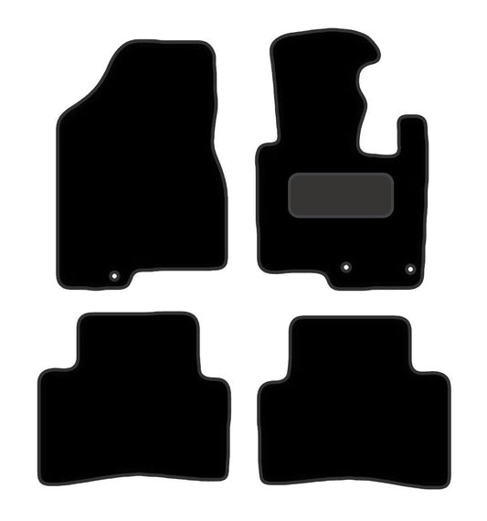PRIME CAT MATS - Fits KIA Sportage 2010-2016 - Black Luxury Carpet - Anti Slip Tailored Mats - Non Slip Car Floor Mat, Fitted With Clips & Granulated Backing - 4 Pc Floor Mat Only