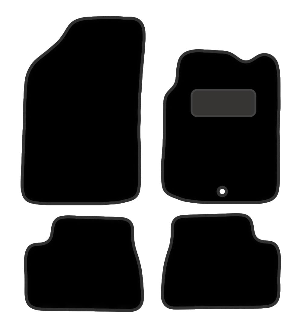 PRIME CAR MAT - Fits CITROEN C3 2002-2009 NOT PICASSO - Carpet - Tailored Car Mats - Floor Mat, Fitted With Clips & Granulated Backing - EDGED WITH BLACK NYLON BINDING - 4 pcs Floor Mat Set