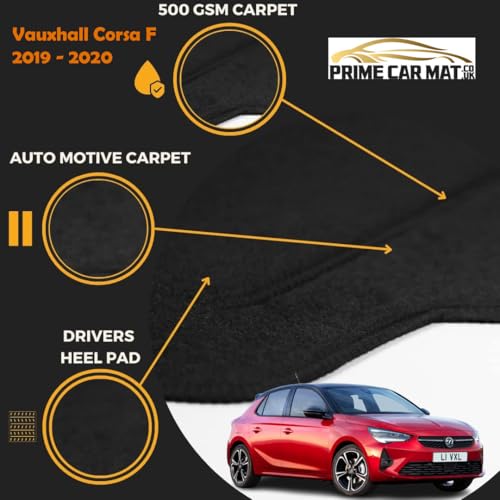 Tailored Mats - Fits VAUXHALL Corsa F 2020 Onwards - Anti Slip Mat - Non Slip Car Floor Mat, Fitted With Clips & Granulated Backing - 4 Pc Floor Mat