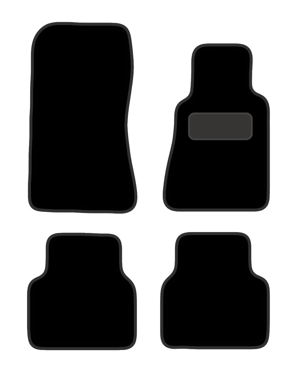 PCM Car Floor Mats for Mercedes 190E (1982-1993) NO CLIP - Luxury Carpet - Tailored Car Mats - Floor Mat, Fitted With Clips & Granulated Backing - 4 pcs Floor Mat Set