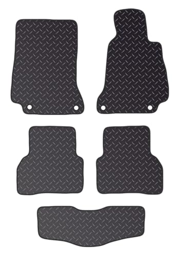 PCM - Car Floor Mats for Mercedes C CLASS C300H TAXI (2015 ON) 4 CLIPS - Tailored Car Mats - Car Floor Mat, with Anti Slip Backing - 5 pcs Floor Mat Set