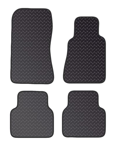 PCM Car Floor Mats for Mercedes 190E (1982-1993) NO CLIP - Tailored Car Mats - Waterproof Car Floor Mat & Anti Slip Backing - 4 pcs Floor Mat Set