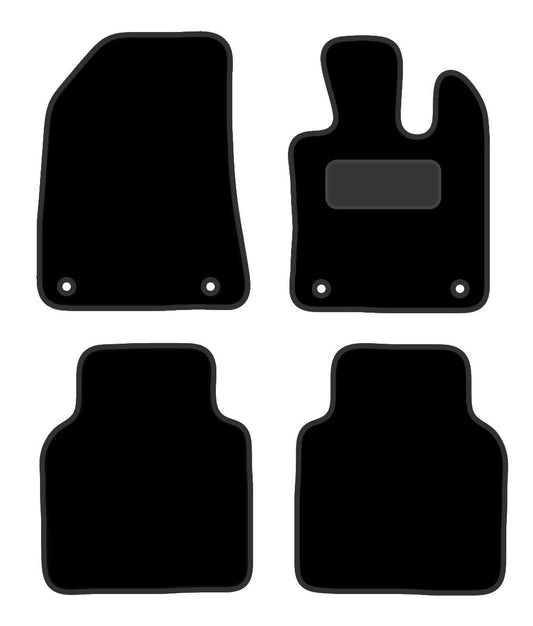 PCM- Car Floor Mats fits for MG HS HYBRID  from 2024 ON- Black Carpet - Tailored Car Mats - Car Floor Mat, with Anti Slip Backing - 4 pcs Floor Mat Set with 4 Clips