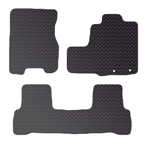 PRIME CAR MAT - Car Floor Mats Compatible with Honda CRV Model from (2000-2015) - Tailored Car Mats with Anti Slip Backing - 3 pcs Floor Mat Set with 2 Clips