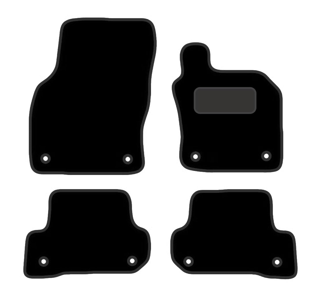 PRIME CAR MAT - Fits AUDI A3 2014-2020 Cabriolet - Carpet - Tailored Car Mats - Floor Mat, Fitted With Clips & Granulated Backing - EDGED WITH BLACK NYLON BINDING - 4 pcs Floor Mat Set