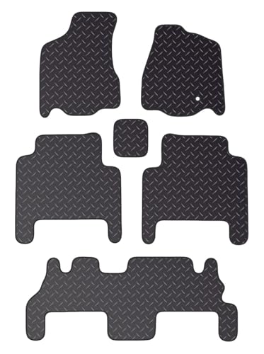 PRIME CAR MAT - Fits CHRYSLER Grand Voyager 2012-2015 - Tailored Car Mats - Waterproof, Non Slip Car Floor Mat, Fitted with Clips & Anti Slip Backing - 6 pcs Floor Mat Set