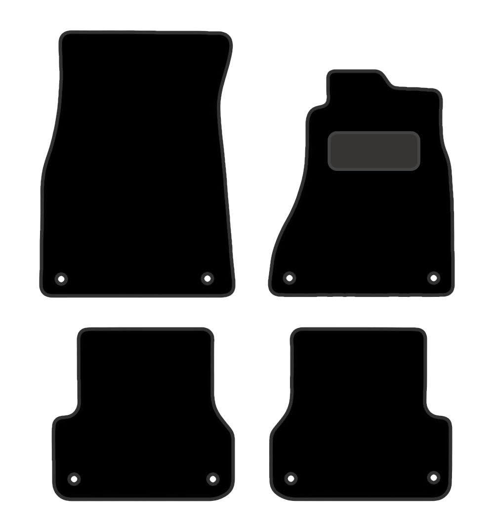 PRIME CAR MAT - Fits AUDI A7 2010-2018-Onwards - Carpet - Tailored Car Mats - Floor Mat, Fitted With Clips & Granulated Backing - EDGED WITH BLACK NYLON BINDING - 4 pcs Floor Mat Set