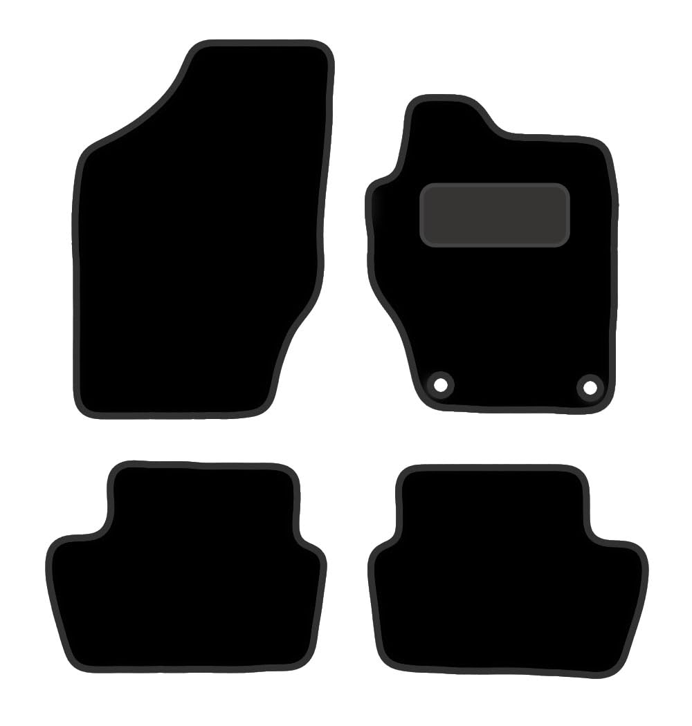PRIME CAR MAT - Fits Citroen C4 And Ds4 2010-2020 - Carpet - Tailored Car Mats - Floor Mat, Fitted With Clips & Granulated Backing - EDGED WITH BLACK NYLON BINDING - 4 pcs Floor Mat Set