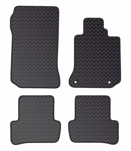 PCM - Car Floor Mats for Mercedes C Class Manual (2007-2014) 2 CLIPS - Tailored Car Mats - Car Floor Mat, with Anti Slip Backing - 4 pcs Floor Mat Set