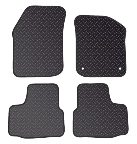 RIME CAR MATS - Fits Volkswagen UP! 2012-2023 - Non Slip Car Floor Mat -Fitted With Clips & Granulated Backing-Tailored Mats - 4 Pc Floor Mat