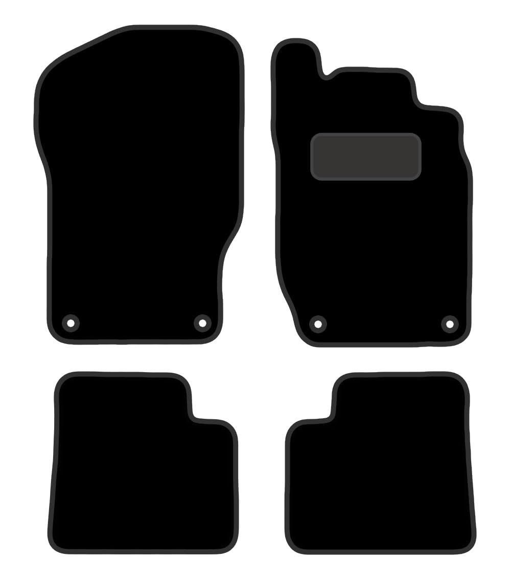 PCM- Car Floor Mats fits for MERCEDES ML from (2005-2012)- Black Premium Carpet - Tailored Car Mats - Car Floor Mat, with Anti Slip Backing - 4 pcs Floor Mat Set with 4 Clips