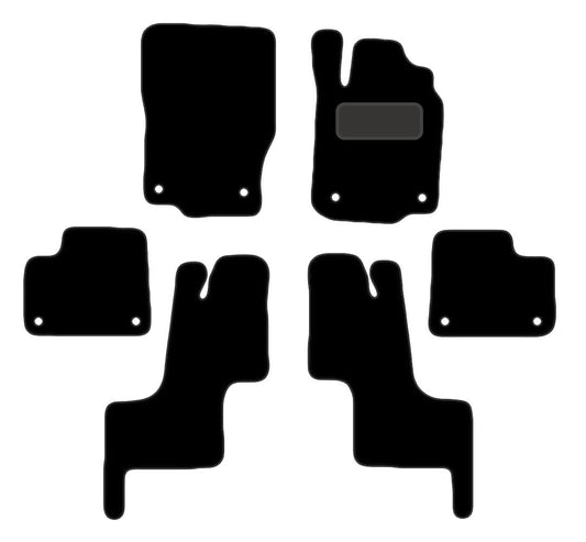 PCM- Car Floor Mats fits for Mercedes GL 7 Seater from 2013 ON- Black Premium Carpet - Tailored Car Mats - Car Floor Mat, with Anti Slip Backing - 6 pcs Floor Mat Set with 8 Clips