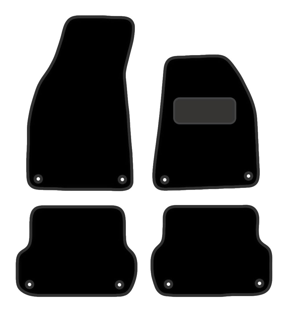 PRIME CAR MAT - Fits AUDI Rs4 2006-2008 - Carpet - Tailored Car Mats - Floor Mat, Fitted With Clips & Granulated Backing - EDGED WITH BLACK NYLON BINDING - 4 pcs Floor Mat Set