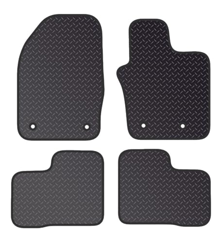 PCM- Car Floor Mats fits for Fiat 500X from 2015 ON - Tailored Car Mats - Car Floor Mat, with Anti Slip Backing - 4 pcs Floor Mat Set with 4 Clips