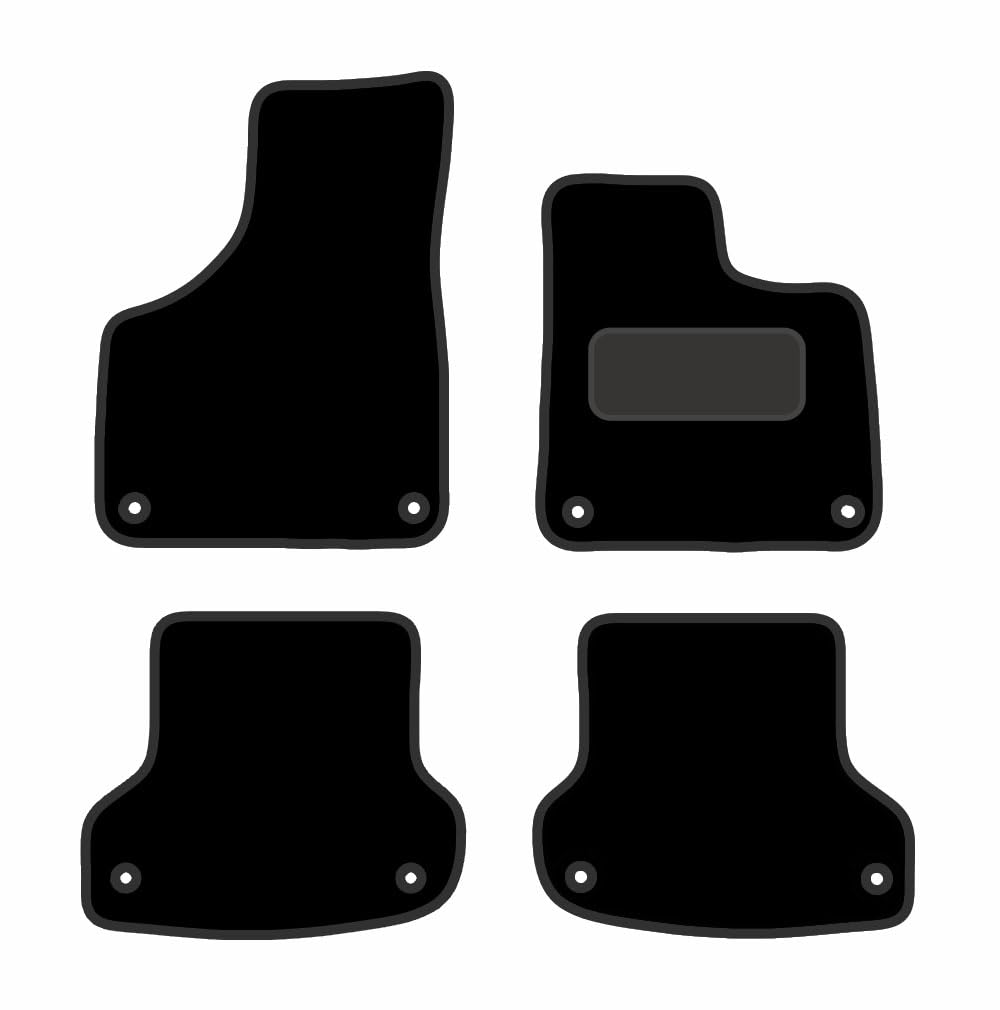 PRIME CAR MAT - Fits AUDI A3 & S3 3 DOORS 2003-2012 - Carpet - Tailored Car Mats - Floor Mat, Fitted With Clips & Granulated Backing - EDGED WITH BLACK NYLON BINDING - 4 pcs Floor Mat Set