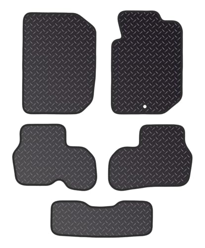 PCM-Car Floor Mats fits for Porche Satria Neo from (2006-2015) - Tailored Car Mats - Car Floor Mat, with Anti Slip Backing - 5 pcs Floor Mat Set with 1 Clip