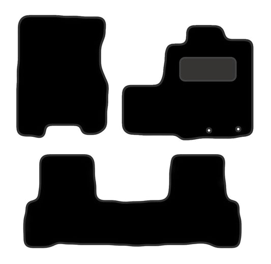 PCM - Car Floor Mats Compatible with Honda CRV Model from (2000-2015) - Black Carpet - Tailored Car Mats  with Anti Slip Backing - 3 pcs Floor Mat Set with 2 Clips