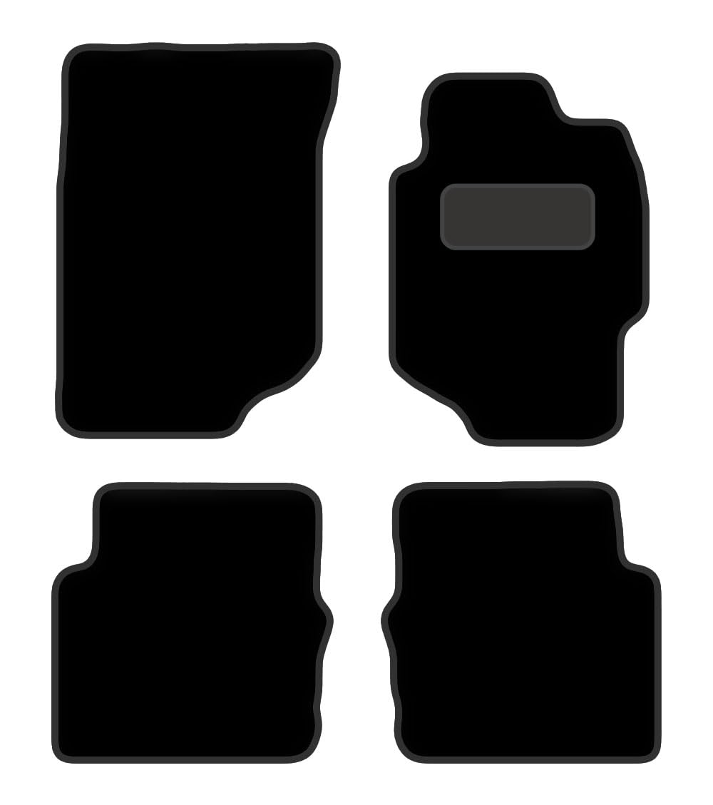 PCM - Car Floor Mats for Honda ACCORD SALOON - 1998-2003 - Black Premium Carpet - Tailored Car Mats - Car Floor Mat, with Anti Slip Backing - 4 pcs Floor Mat Set with 2 Clips