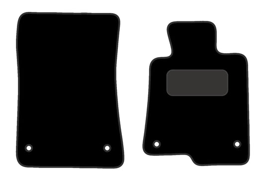 PCM- Car Floor Mats fits for  MERCEDES SLC from 2016 Persent- Black Premium Carpet - Tailored Car Mats - Car Floor Mat, with Anti Slip Backing -  2 pcs Floor Mat Set with  4 Clips