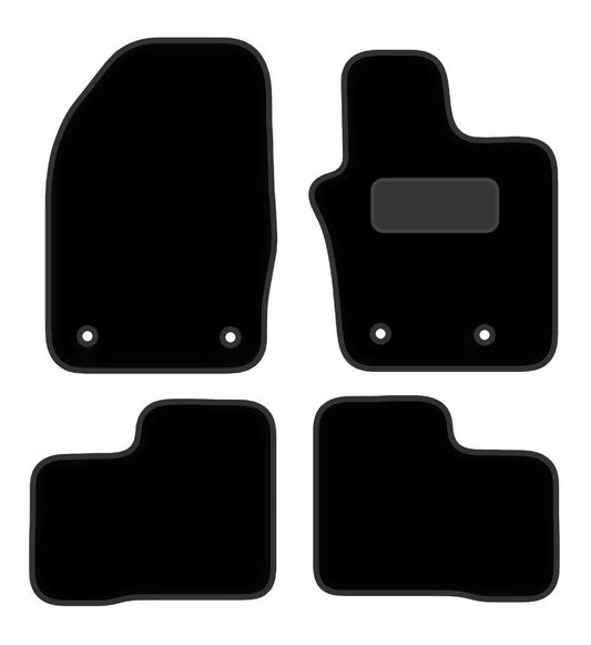 PCM- Car Floor Mats fits for Fiat 500X from 2015 ON- Black Premium Carpet - Tailored Car Mats - Car Floor Mat, with Anti Slip Backing - 4 pcs Floor Mat Set with 4 Clips