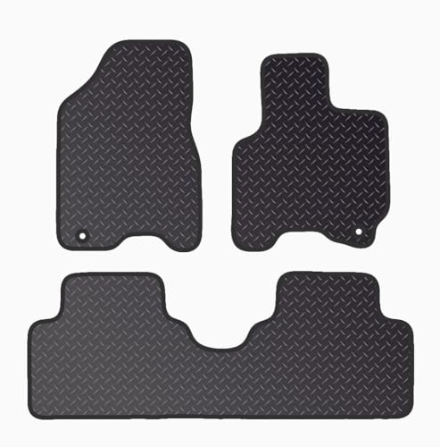 PRIME CAR MAT - Fits KIA Sportage 2005-2010 (3 PCE) - Tailored Car Mats - Waterproof, Non Slip Car Floor Mat, Fitted with Clips & Anti Slip Backing - 4 pcs Floor Mat Set