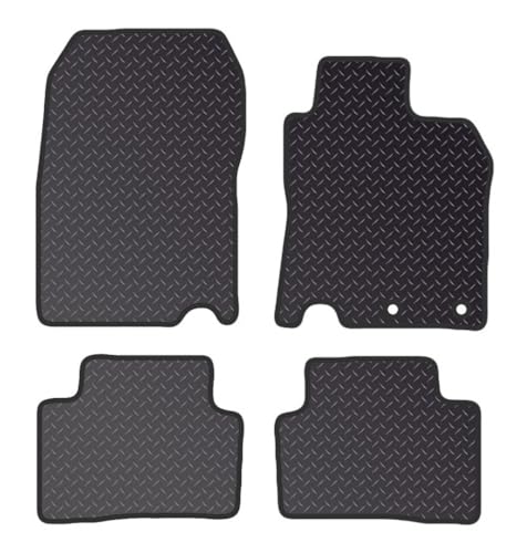 Prime Car Mats - Fits For Nissan Qashqai 2017-2020 - 4 Piece Set With 2 Clips Tailored Fit Floor Mat Black - All Weather, Anti-Slip Backing
