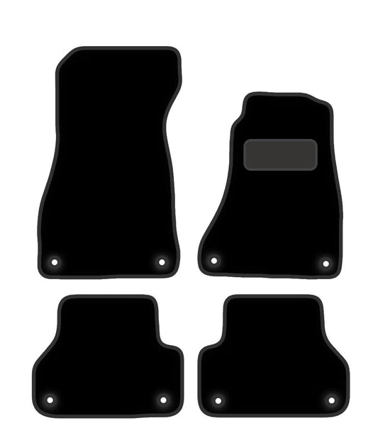 PRIME CAR MAT - Fits AUDI A4 2016-Onwards - Luxury Carpet - Tailored Car Mats - Floor Mat, Fitted With Clips & Granulated Backing - EDGED WITH BLACK NYLON BINDING - 4 pcs Floor Mat Set
