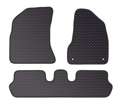 PRIME CAR MAT - Fits CITROEN C4 2007-2013 PICASSO 3pce set - Tailored Car Mats - Waterproof, Non Slip Car Floor Mat, Fitted with Clips & Anti Slip Backing - 4 pcs Floor Mat Set