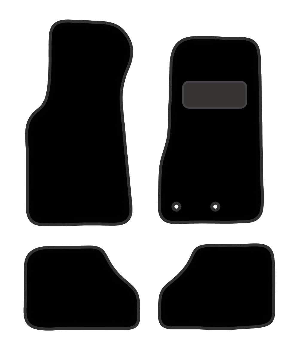 PRIME CAR MAT - Fits Aston Martin DB7 6 1994-2004  - Black Premium Carpet - Tailored Car Mats - Car Floor Mat, with Anti Slip Backing - 4 pcs Floor Mat Set with 2 Clips